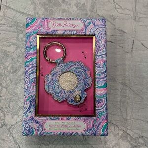 NWT**Lilly Pulitzer Blue and Pink GPS Tag Holder